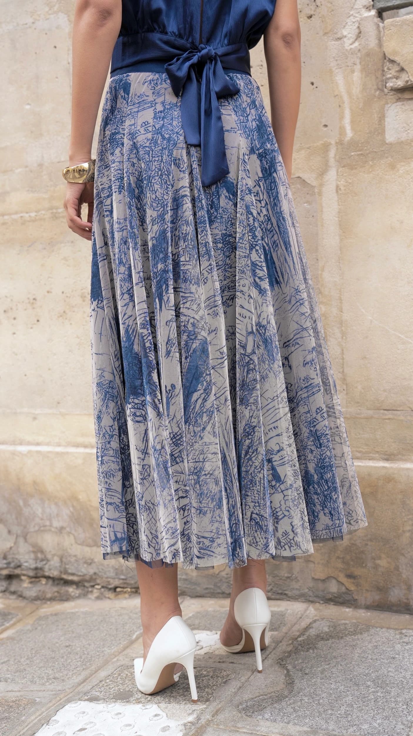 Jupe en tulle femme couleur marine – élégante et fluide pour un look chic toutes saisons